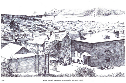 San Francisco-Marin Crossing: Point Diablo Bridge (1967) by Eric Fischer marin snow photo
