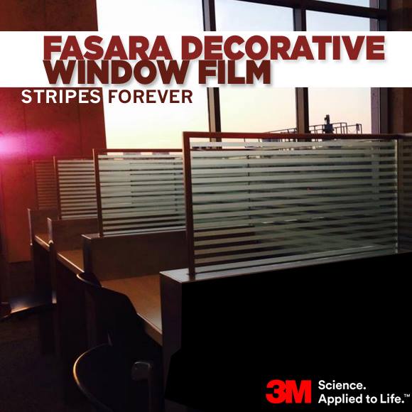 Fasara Decorative Window Film: Stripes Forever
