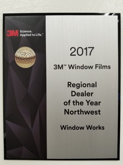 Window Works USA Received 3M's Regional Dealer of the Year Northwest Award